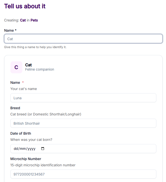 Adding a pet to Oosby - track vet visits, vaccinations, and care